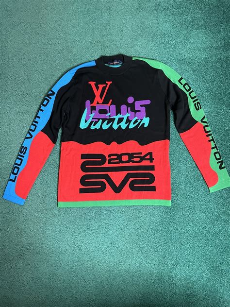 louis vuitton 2054 multi logos crewneck|louis vuitton sweater bag.